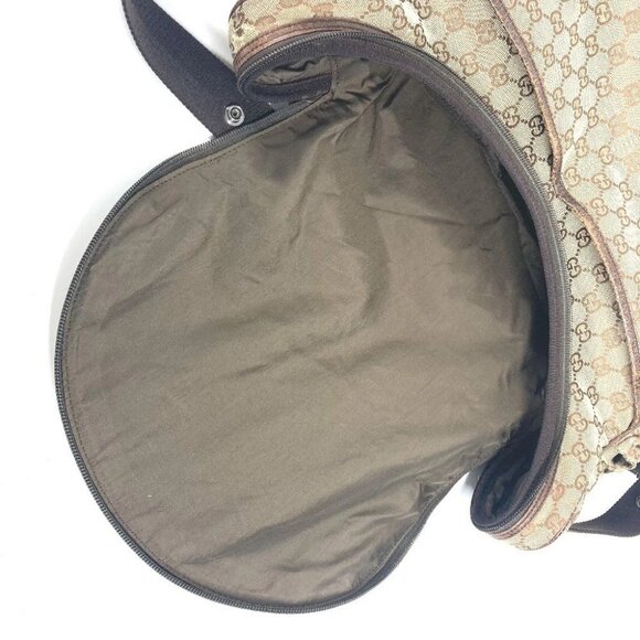 GUCCI 123326 Mother's Bag Crossbody Shoulder Bag Canvas/Leather Beige/Dark brown - Picture 10 of 16